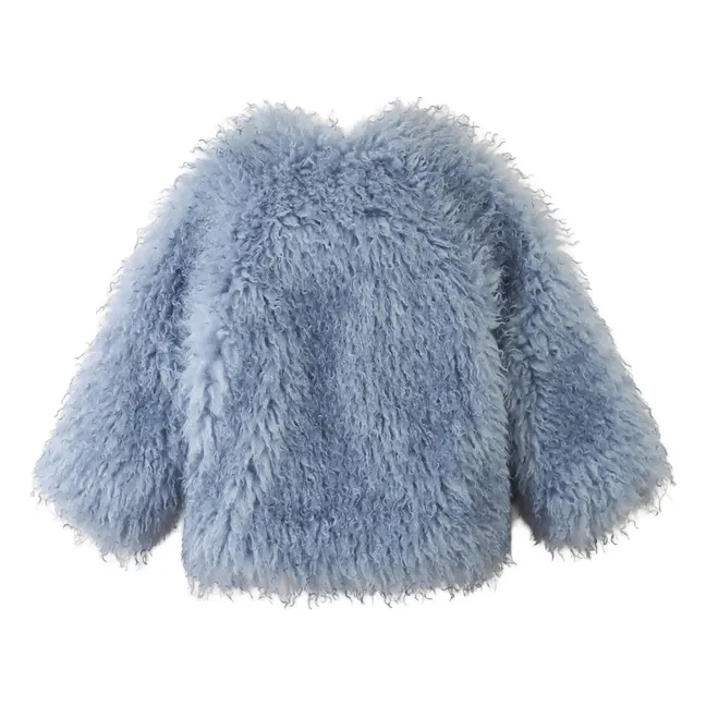 Manteau Façon Fourrure Cressida | Bleu
