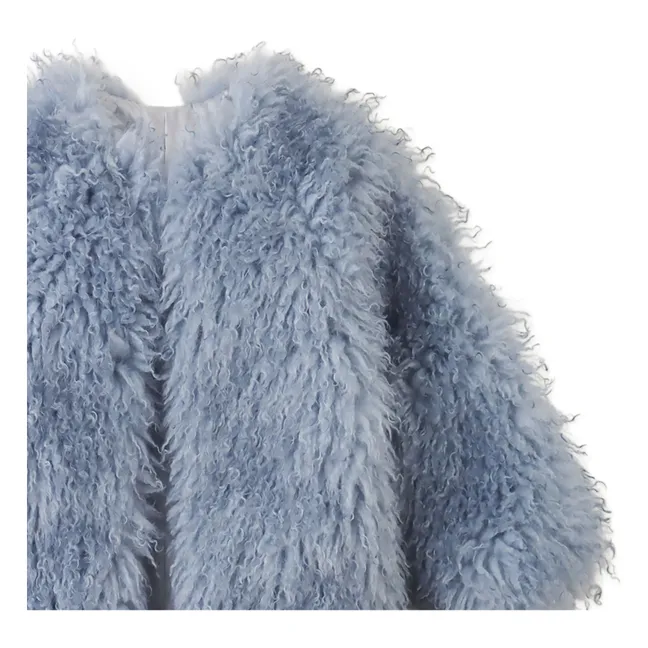 Manteau Façon Fourrure Cressida | Bleu