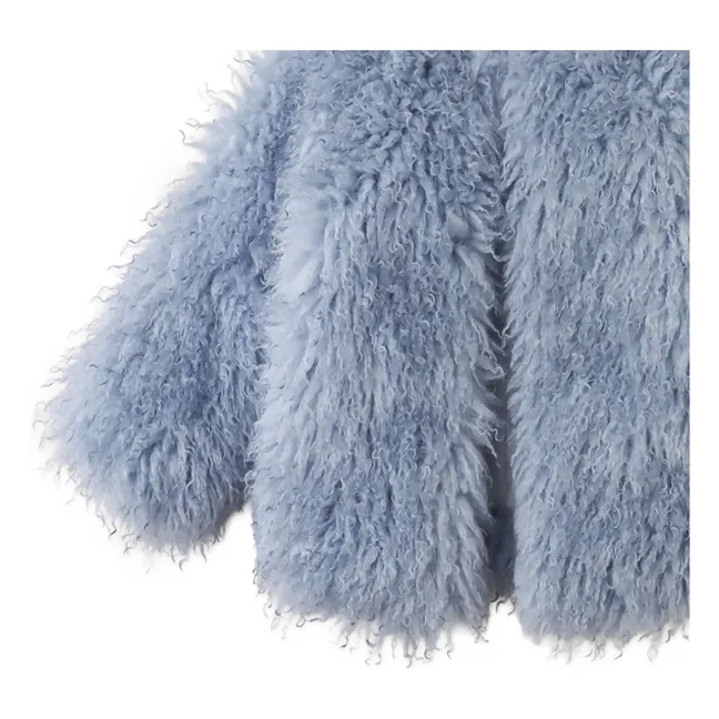 Manteau Façon Fourrure Cressida | Bleu