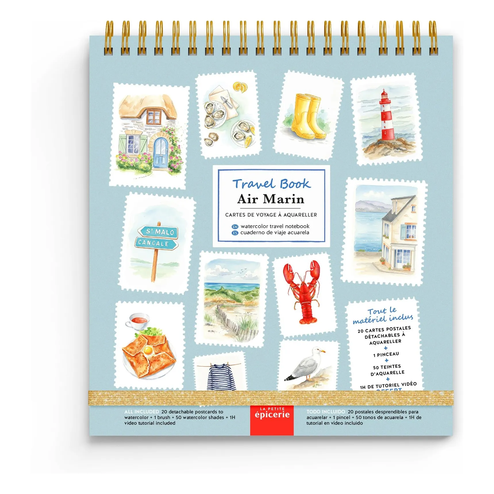 Carnet d'aquarelle - Air Marin- Image produit n°0