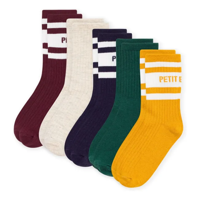 Lot de 5 Paires de Chaussettes Petit Bateau | Bordeaux