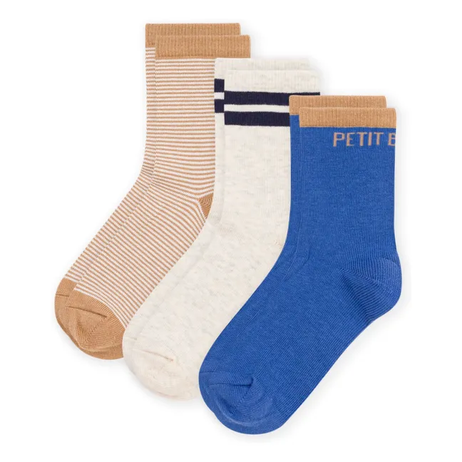 Lote de 3 pares de calcetines Petit Bateau | Azul