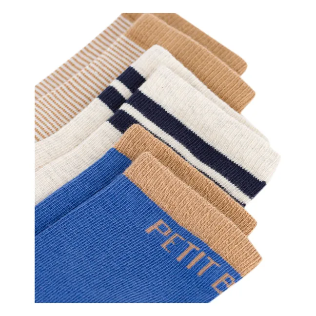 Lote de 3 pares de calcetines Petit Bateau | Azul