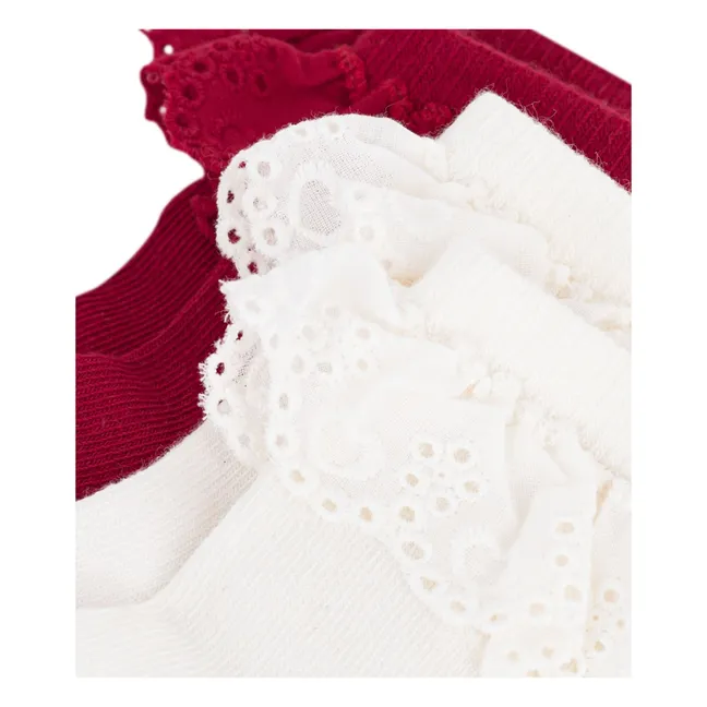 Lot de 2 Paires de Chaussettes Volants | Rouge