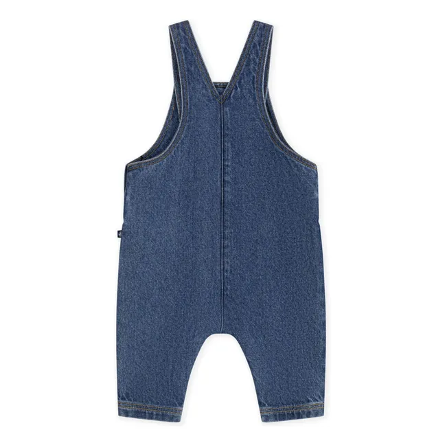 Salopette Cœur Denim Coton Bio | Bleu