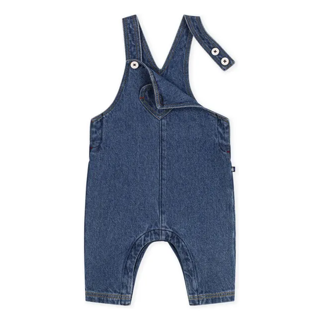 Salopette Cœur Denim Coton Bio | Bleu