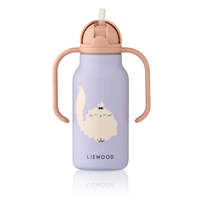 Botella de acero inoxidable Kimmie - 250 ml | Cat/Warm lilac