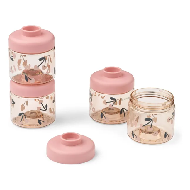 Pots de conservation Dominique - Set de 4 | Cherry heart/Rosey