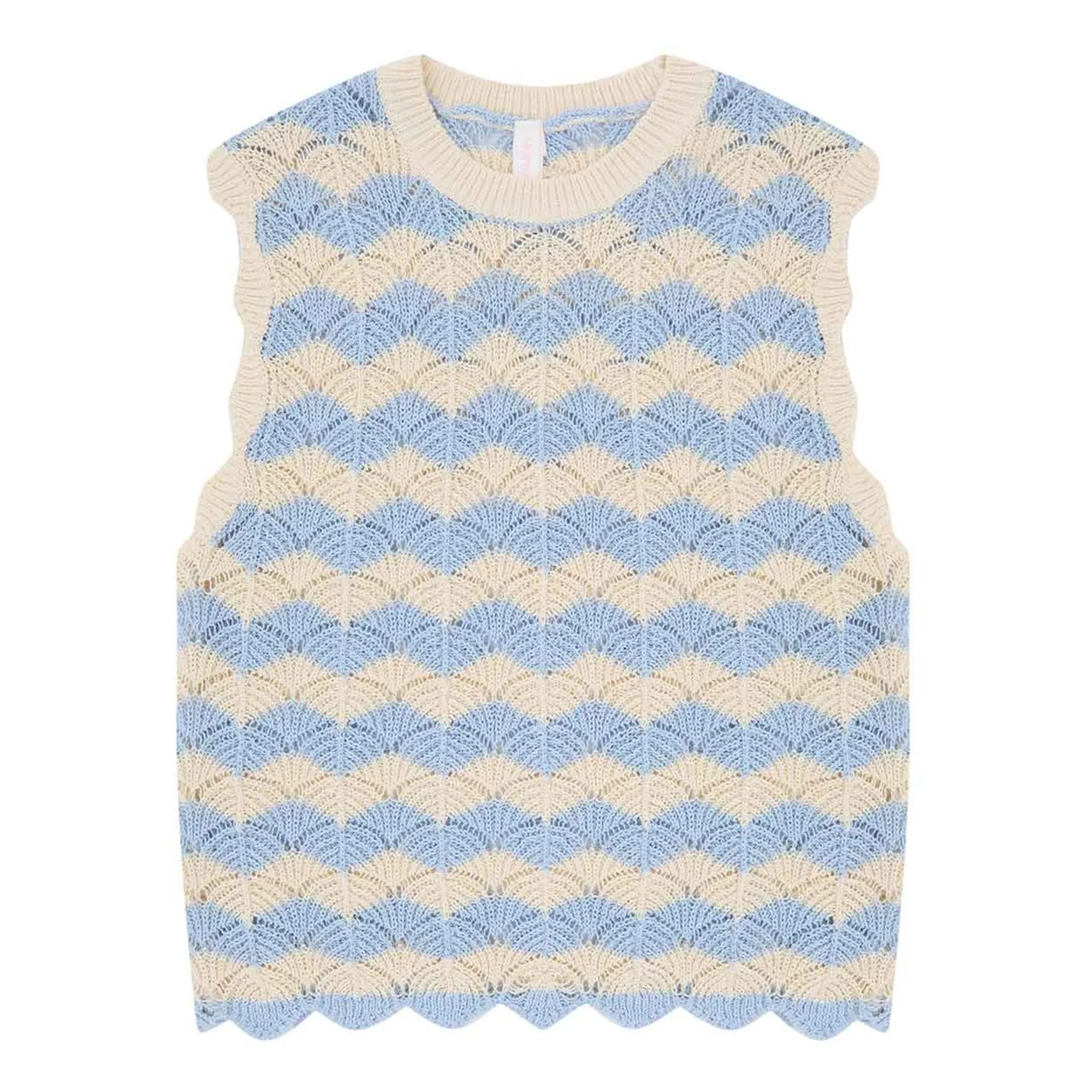 Top Maille Aster | Bleu- Image produit n°0