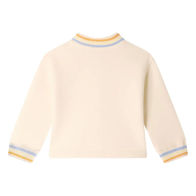 Gilet Ecusson Milan Coton Bio | Ecru