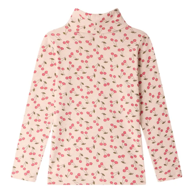 T-shirt Tahiti Cerises Coton Bio | Beige