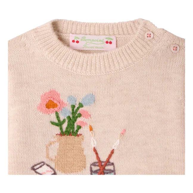 Pull Almire Peinture Laine | Beige