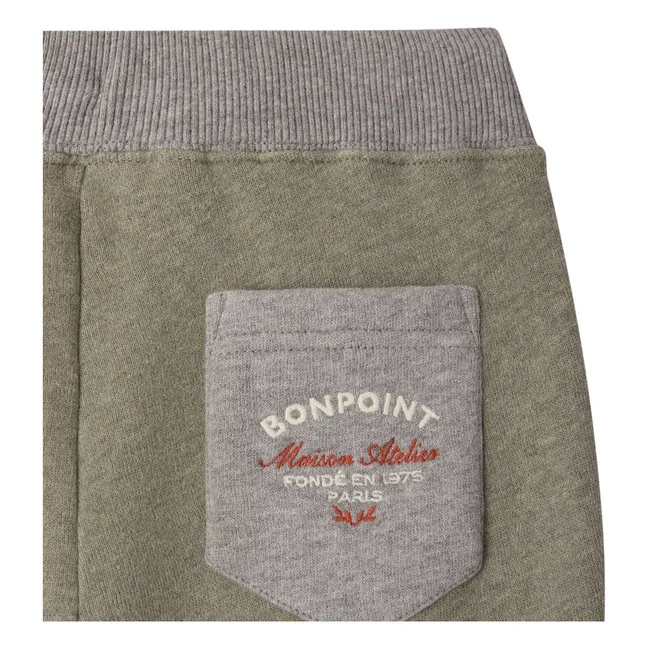 Marcio Organic Cotton Chiné Jogger | Khaki