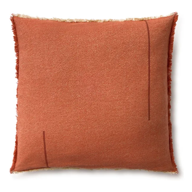 Coussin carré en twill | Terracotta