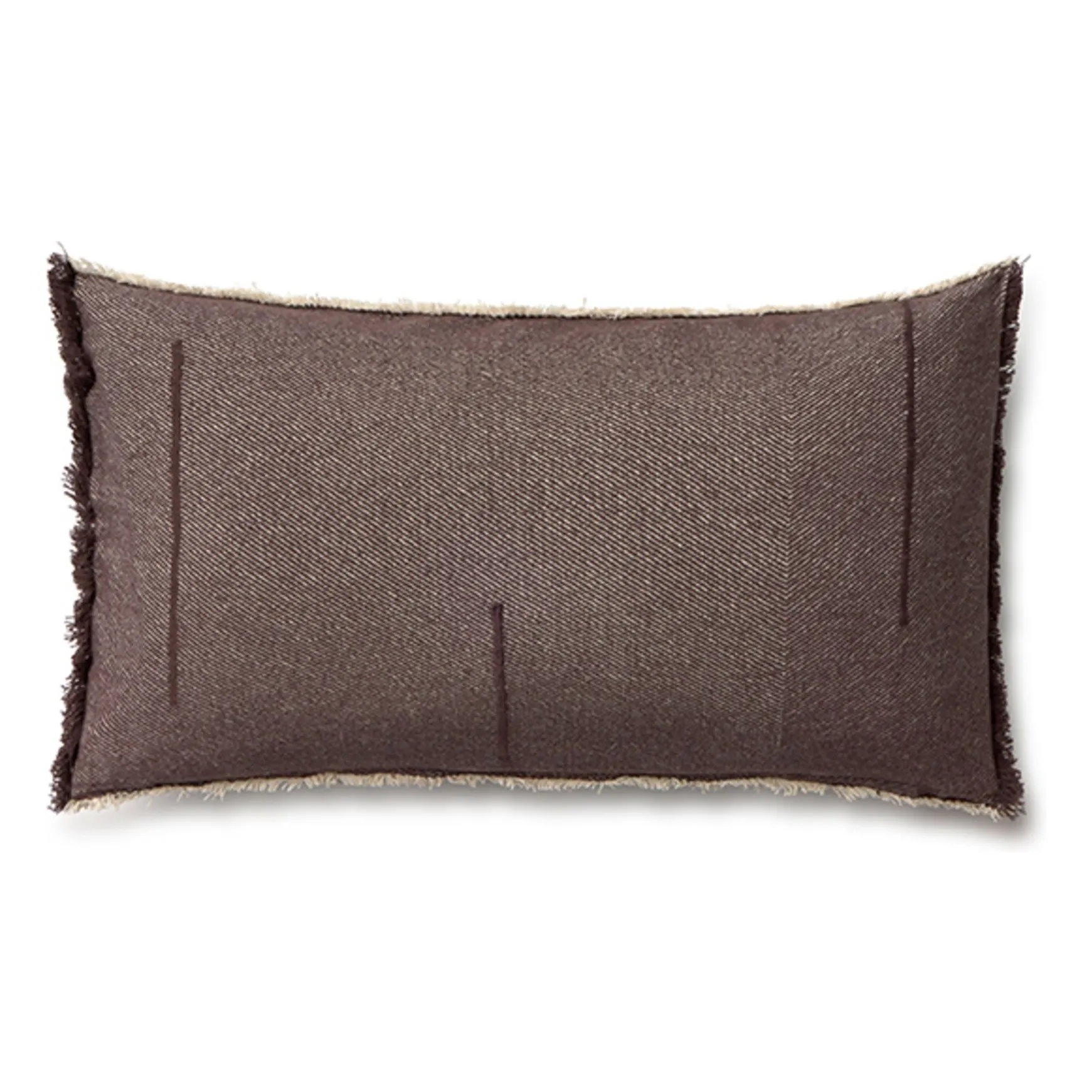 Coussin rectangulaire en twill | Café- Image produit n°0