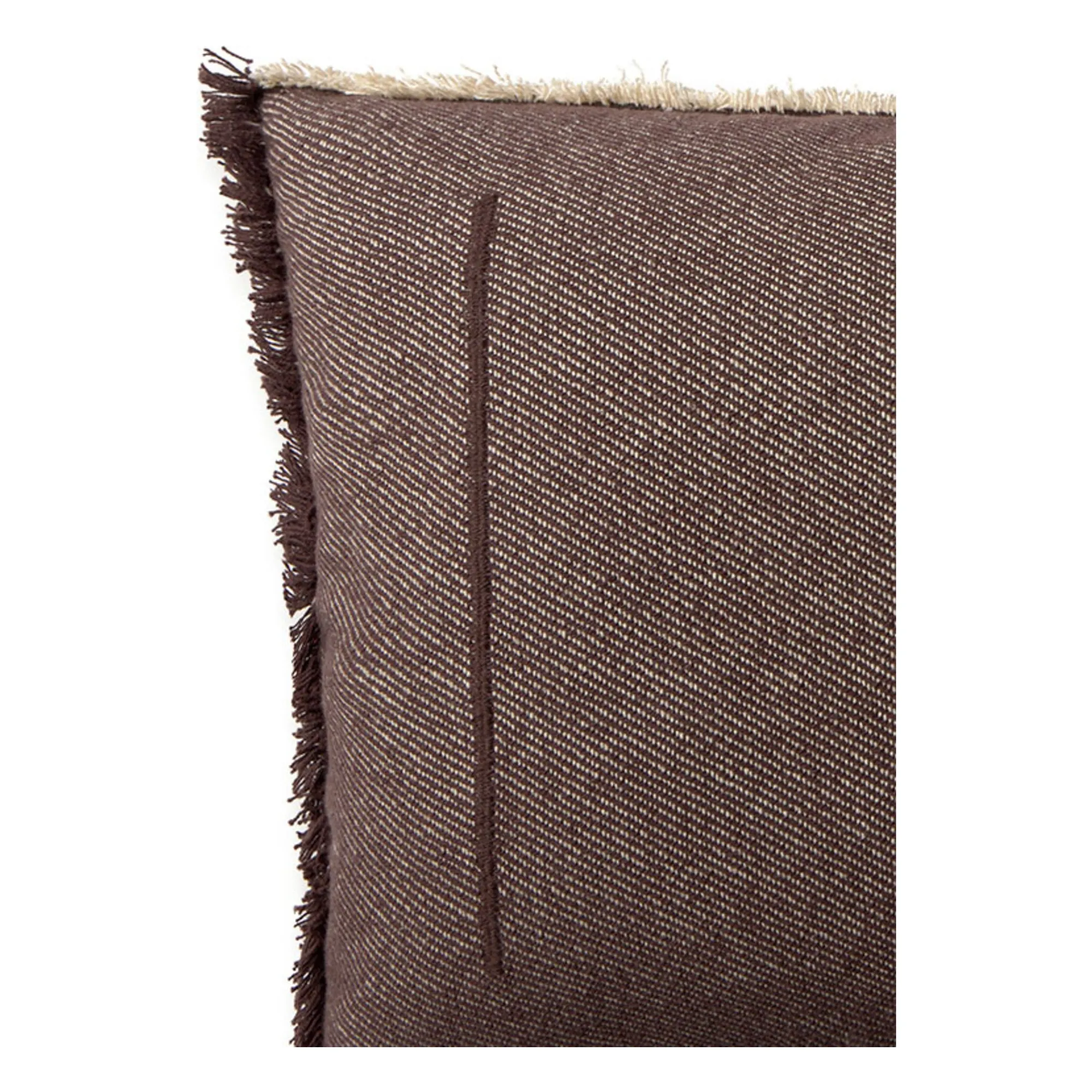 Coussin rectangulaire en twill | Café- Image produit n°4