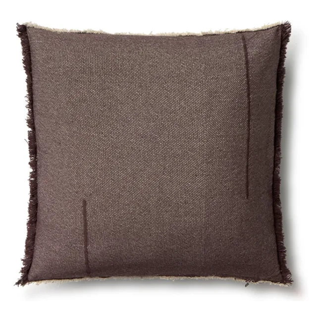 Coussin carré en twill | Café