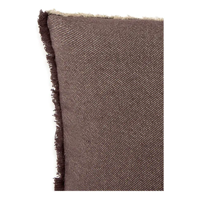 Coussin carré en twill | Café