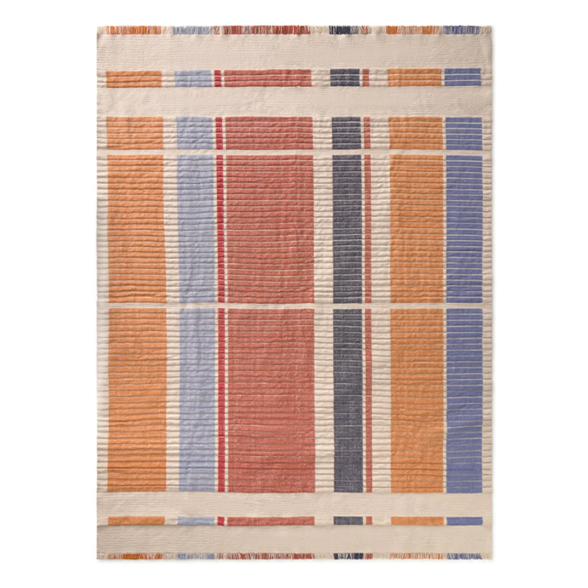 Tapis tissé en laine et coton | Naturel- Image produit n°0