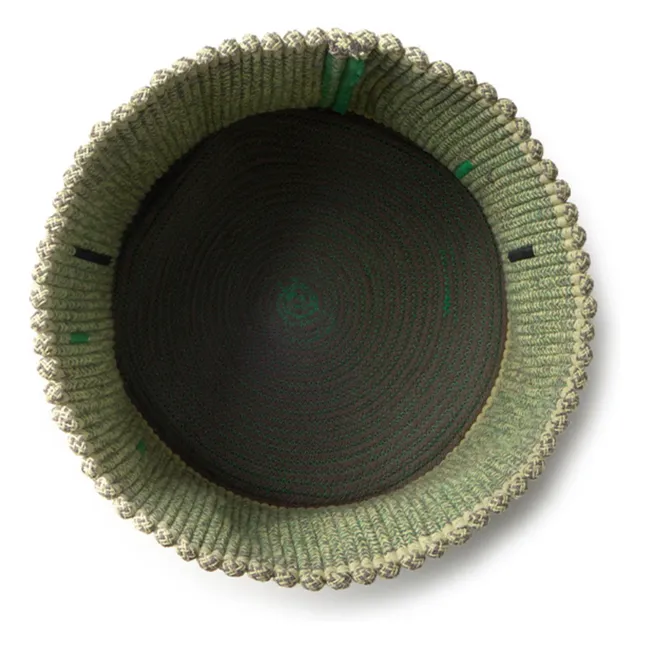 Cesta de almacenaje tejida | Verde
