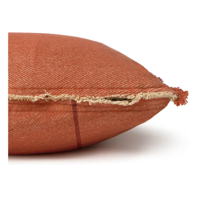 Coussin carré en twill | Terracotta