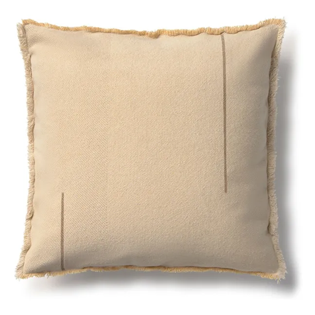 Coussin carré en twill | Naturel