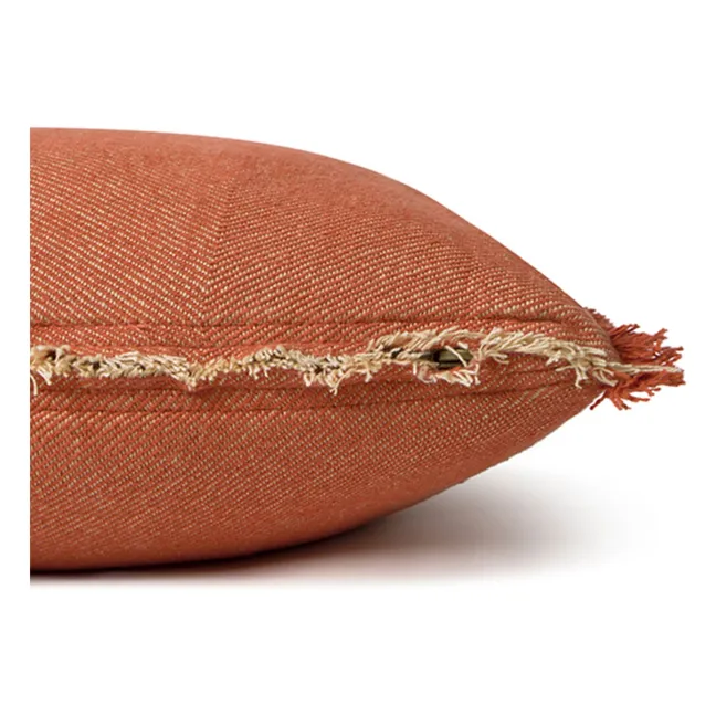 Coussin rectangulaire en twill | Terracotta