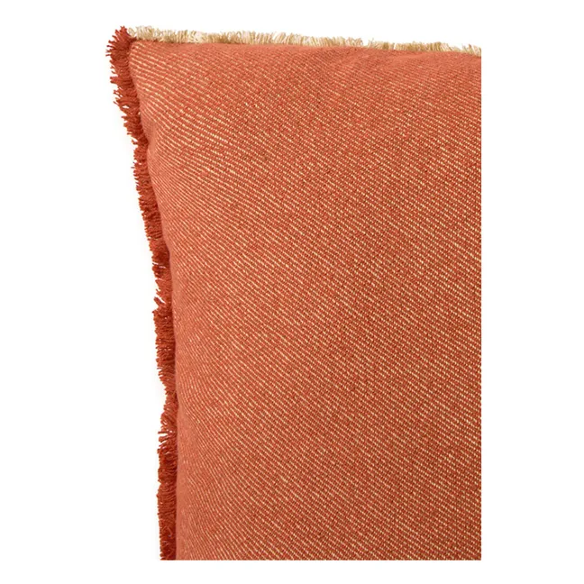 Coussin carré en twill | Terracotta