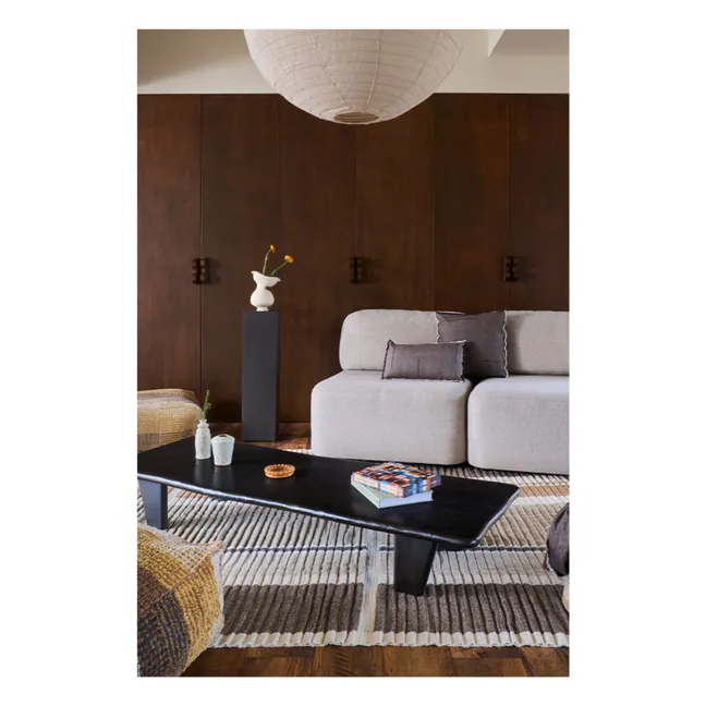 Tapis tissé en laine et coton | Jaune