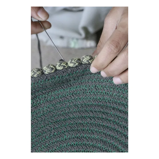 Panier de rangement tissé | Vert