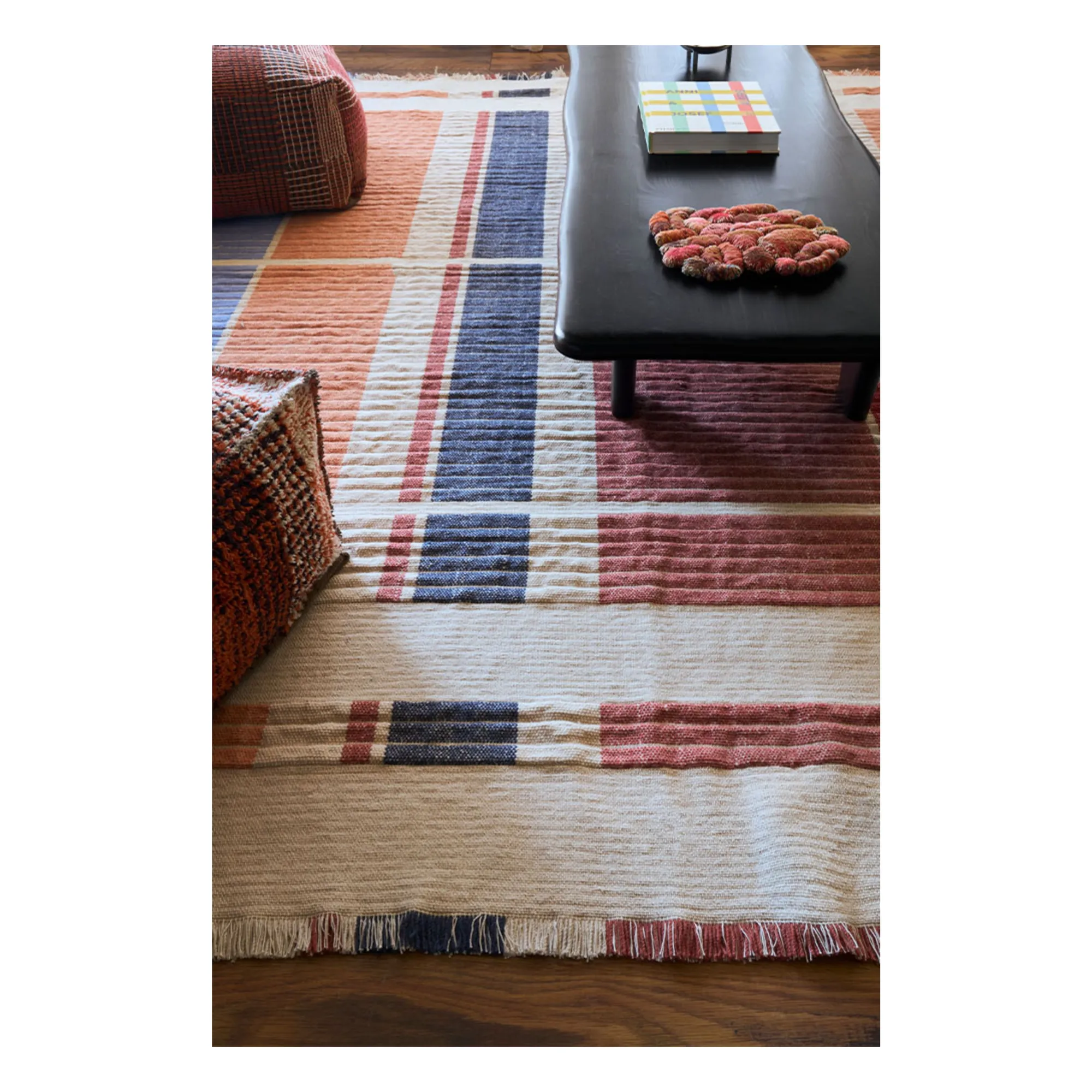 Tapis tissé en laine et coton | Naturel- Image produit n°1