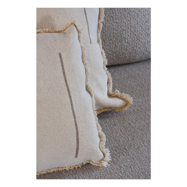 Coussin rectangulaire en twill | Naturel