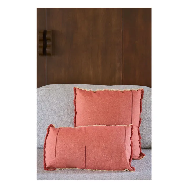 Coussin rectangulaire en twill | Terracotta