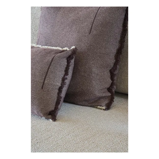 Coussin carré en twill | Café