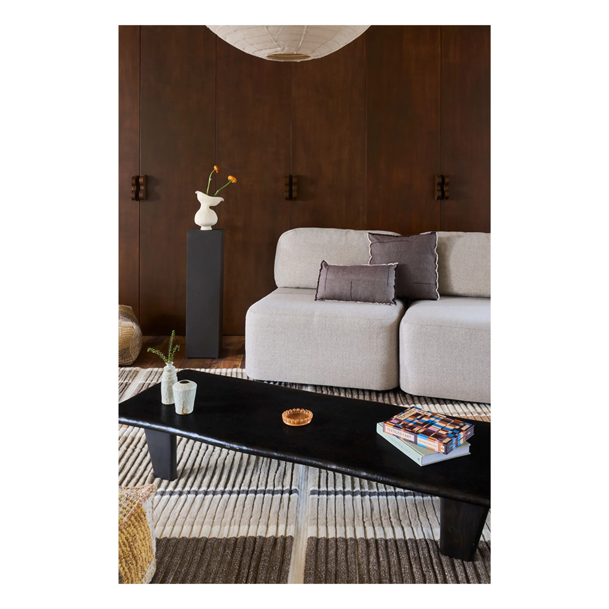 Coussin rectangulaire en twill | Café- Image produit n°1