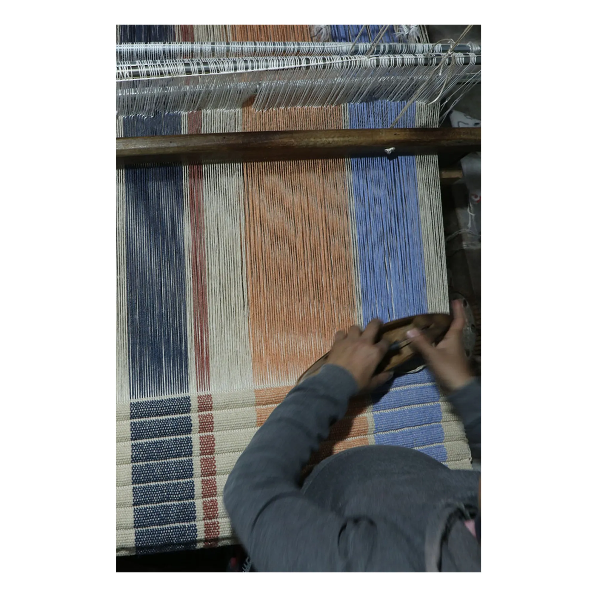 Tapis tissé en laine et coton | Naturel- Image produit n°2
