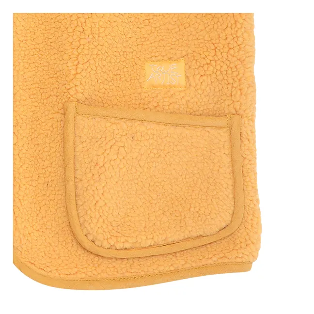 Veste Sans Manches Façon Sherpa N°6 | Jaune