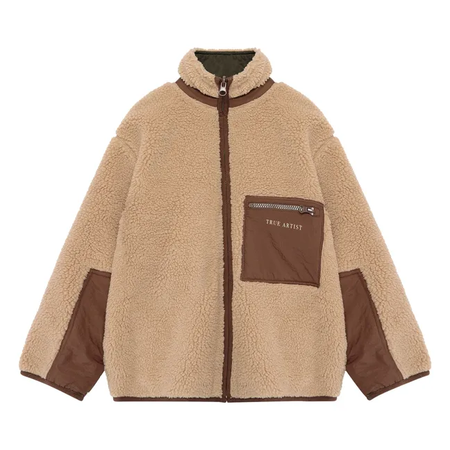 Veste Façon Sherpa Réversible N°3 | Marron