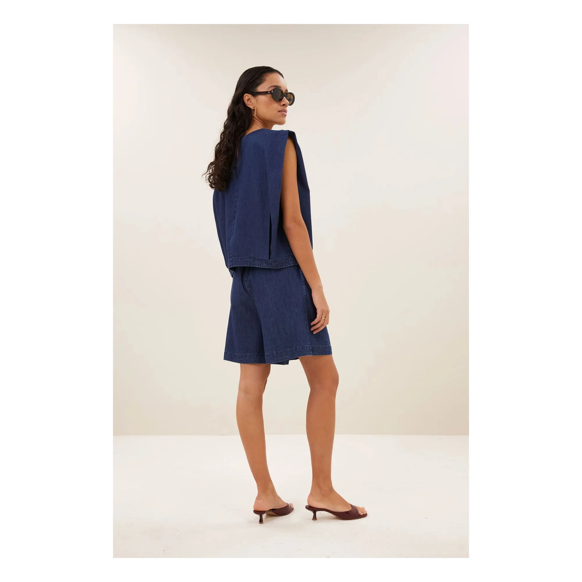 Top Ginza Denim | Bleu marine- Image produit n°4