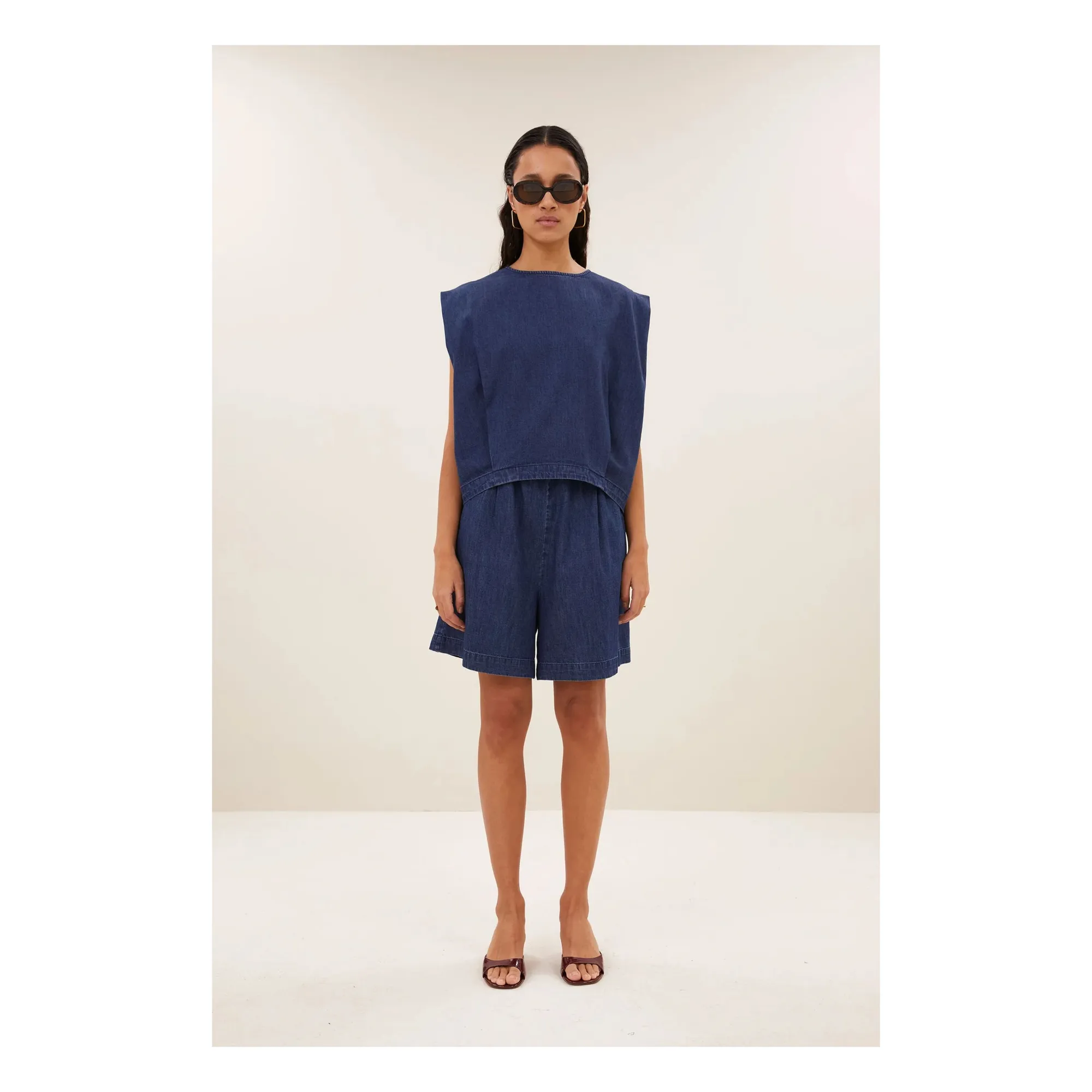 Top Ginza Denim | Bleu marine- Image produit n°2