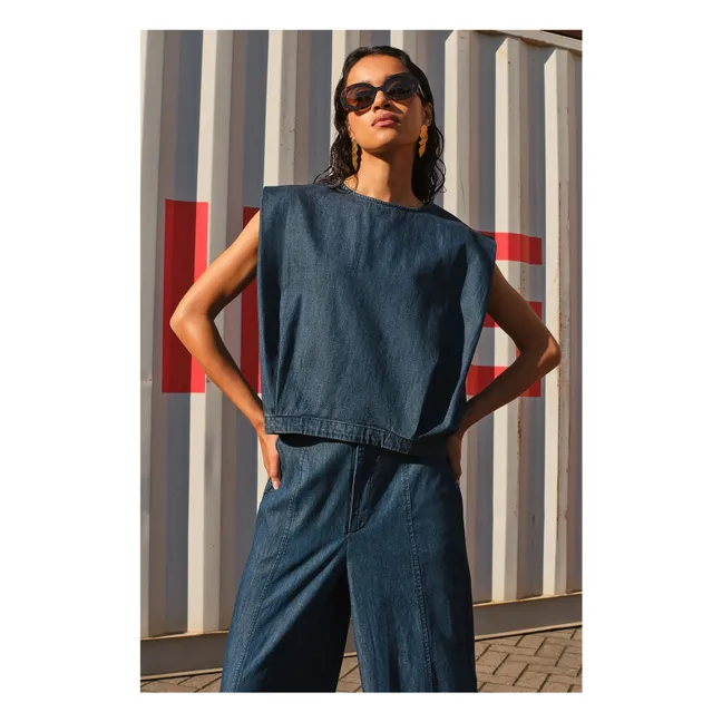 Top vaquero Ginza | Azul Marino