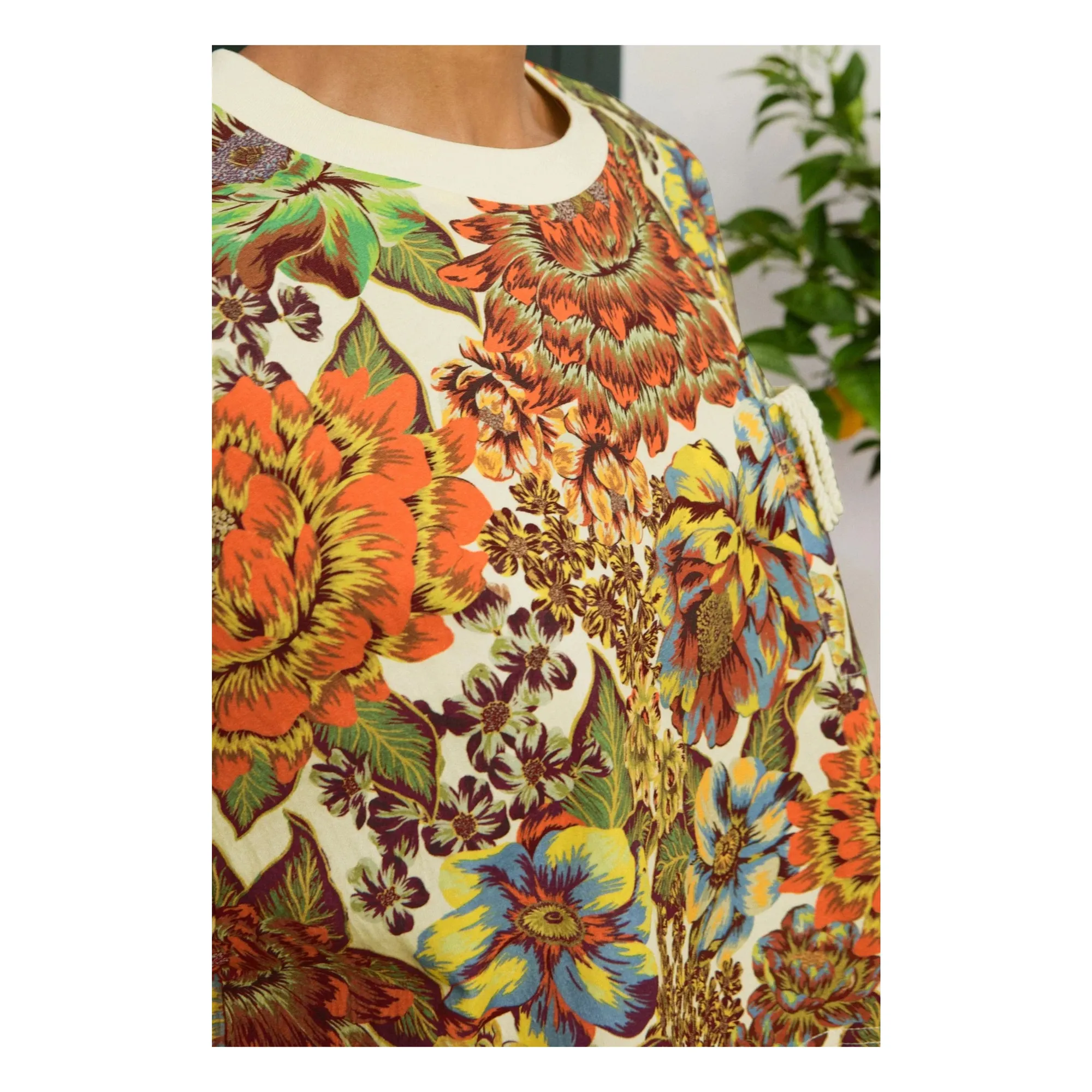 T-shirt Cropped Lana Coton | Orange- Image produit n°4