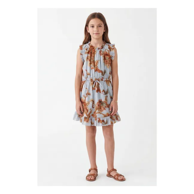 Robe Volants Coton Bio | Orange