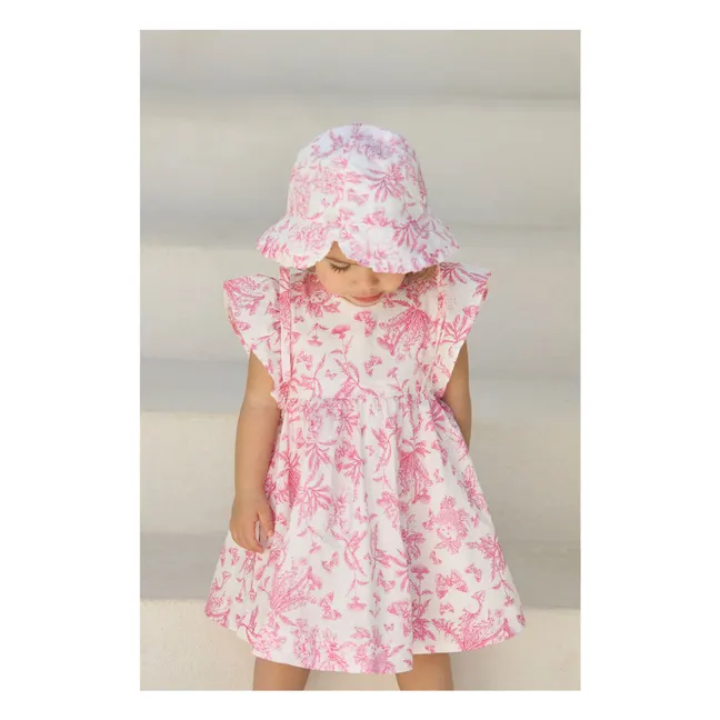 Floral Dress - Inspired by Toile de Jouy | Pink