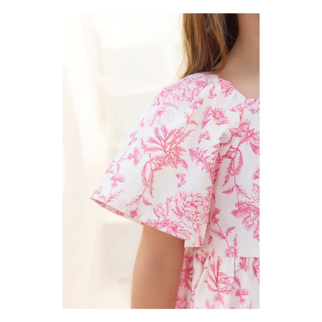 Robe Fleurie - Inspiration Toile de Jouy | Rose