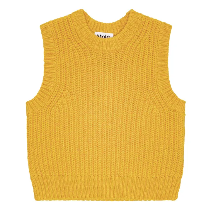 Molo Gilberte Wool Sleeveless Sweater Mustard Smallable