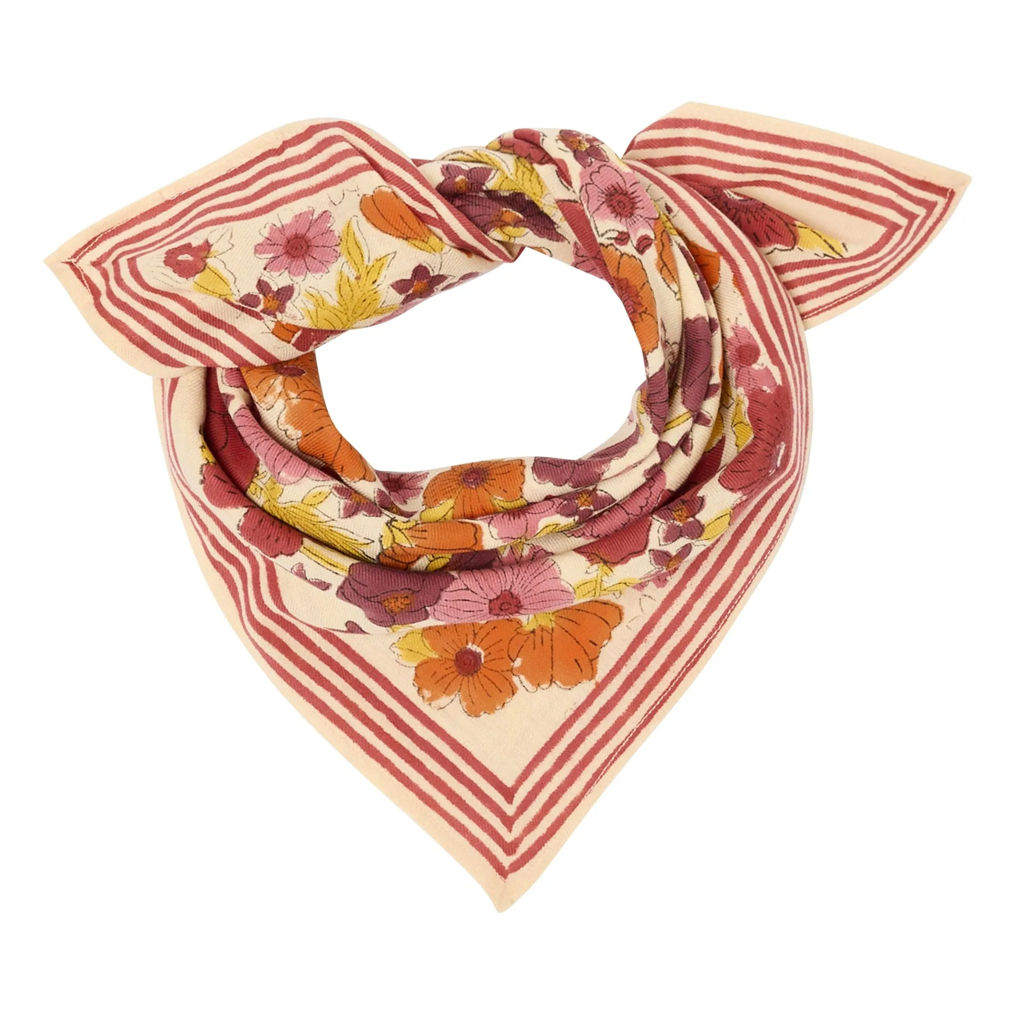 Apaches Beige Manika Fleuri Small Scarf