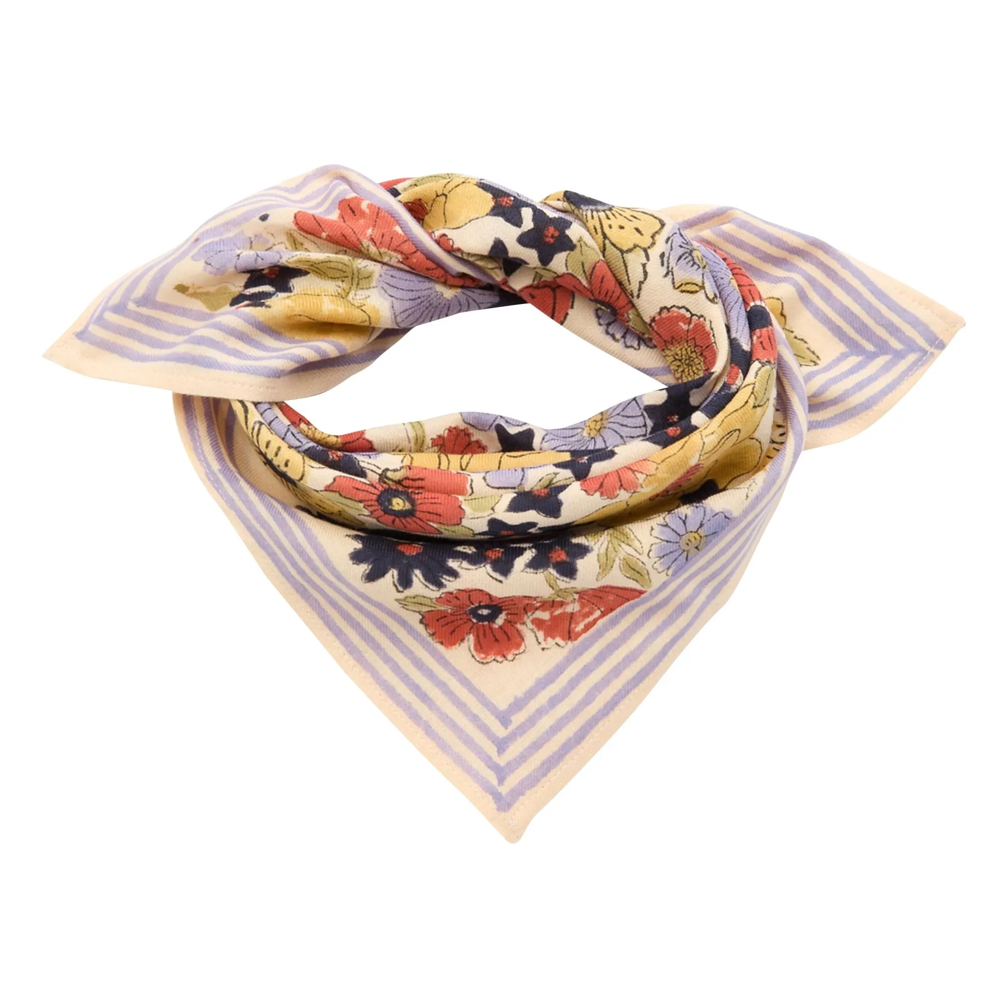 Apaches Blue Manika Fleuri Small Scarf