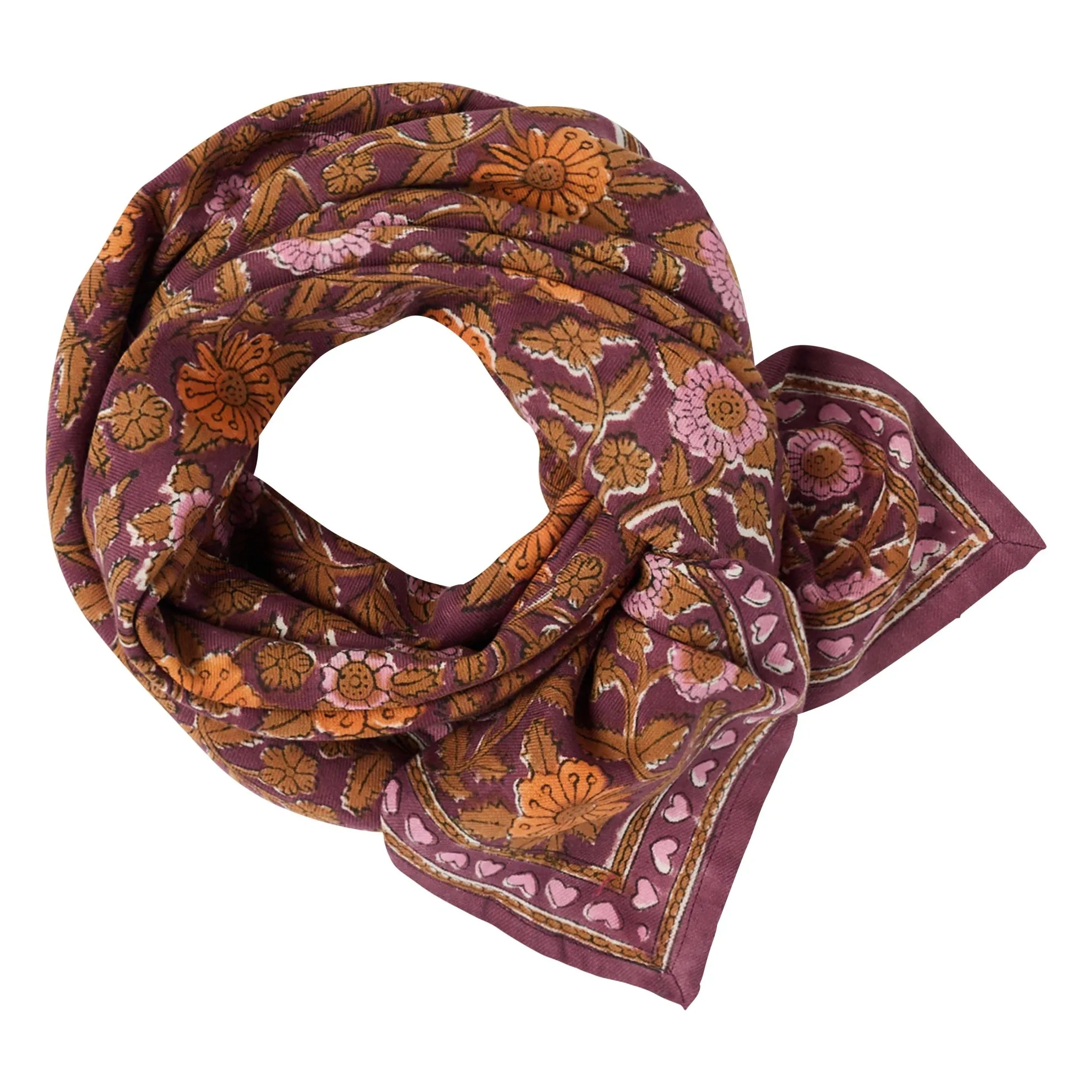 Apaches Brown Large Scarf Latika Hearts