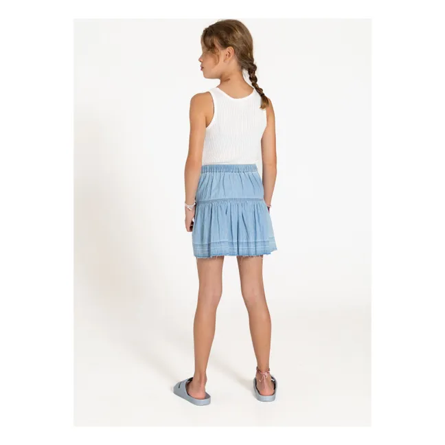 Ribbed tank top Lana Organic cotton | White